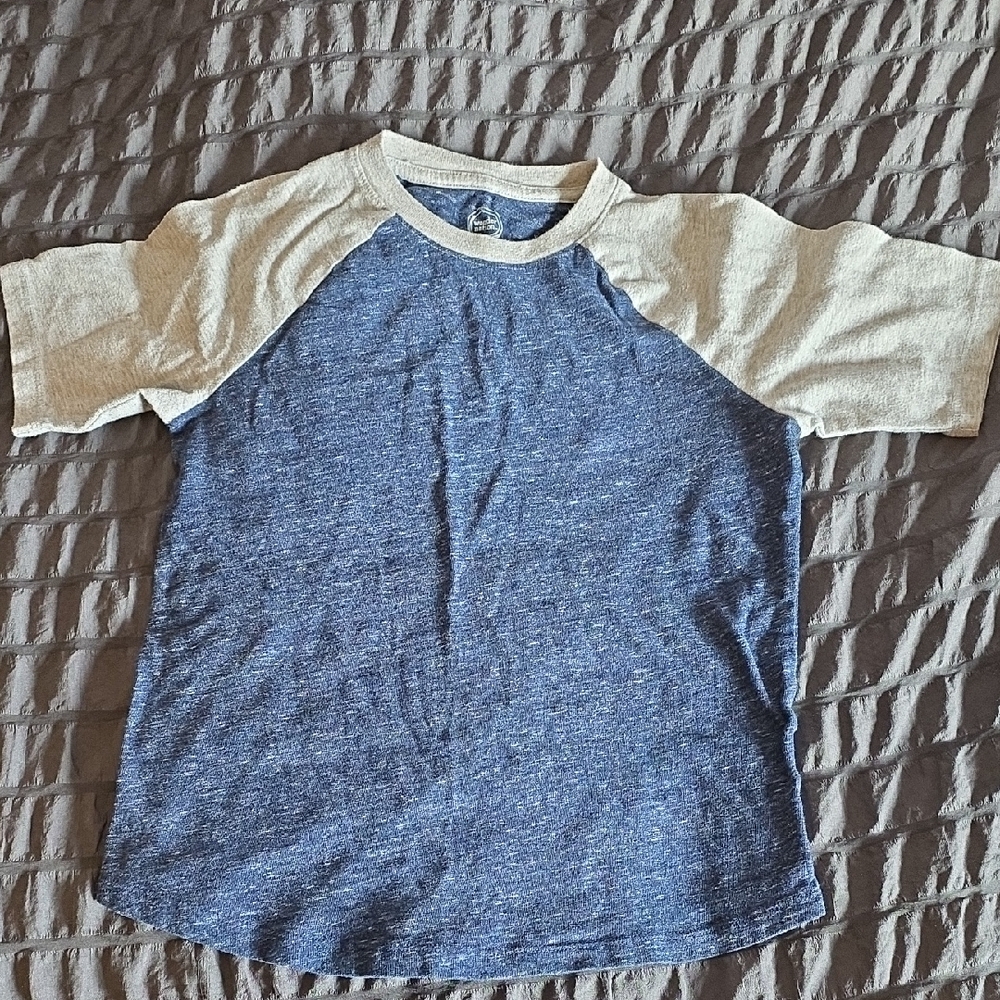 Wonder Nation Heather Blue and Grey Short Sleeve Tee